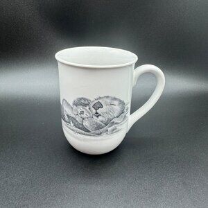 Otagiri Coffee Mug Cup Sea Otter Family Japan